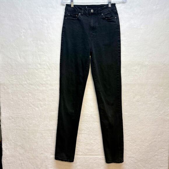 American Tall Lola Ultra High Rise Stretch Slim Skinny Jeans Black Size 25 x 32 - Picture 1 of 9